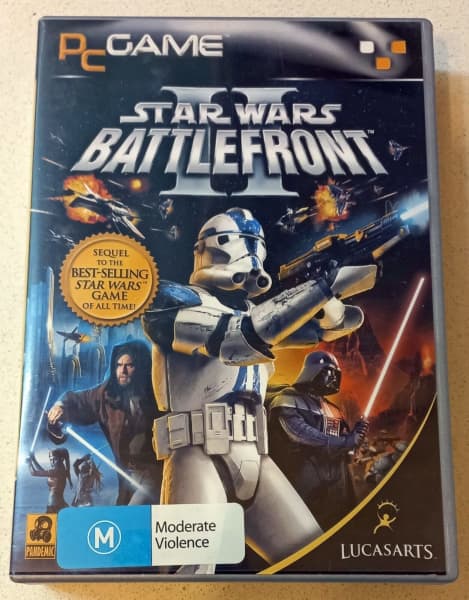 Star Wars: Battlefront II 2 (PC CD-ROM, 2005) Complete 4 Disc Set With Key