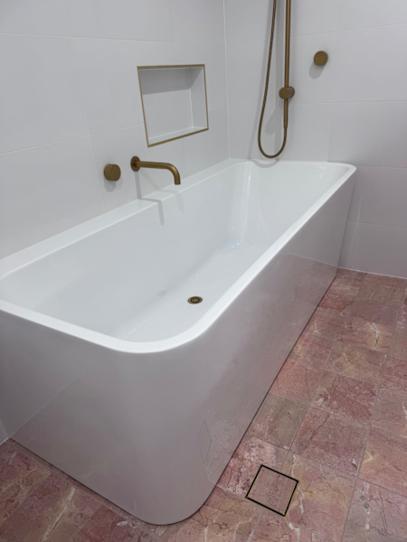 $1500 Posh domaine Back to wall standing bathtub 1700 x 750mm Reece63013350429569111