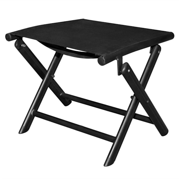 Folding Footstool Black Aluminium and Textilene62863380565377114