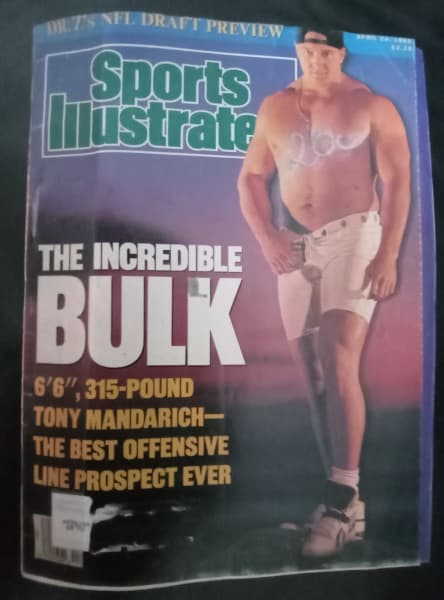 Tony Mandarich, 1989 Nfl Football Draft Preview Sports Illustrated Cover  Canvas Print