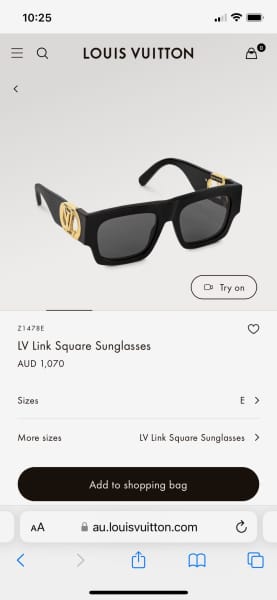 Louis Vuitton LV Link Square Sunglasses