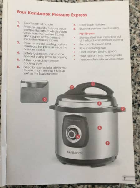 kambrook pressure cooker kpr600