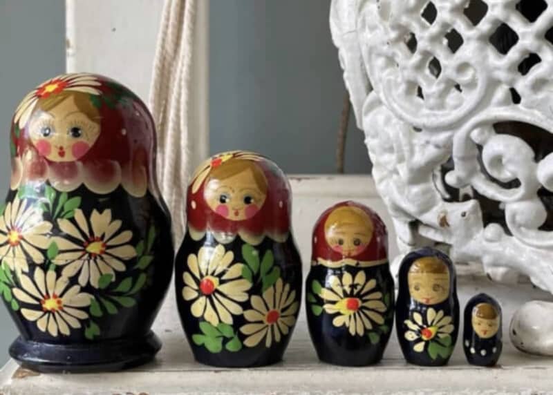 Measuring Cup Nesting Dolls Fred M-Cups Russian Matryoshkas Kitchen Plastic  READ