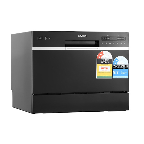 6 Place Settings Benchtop Dishwasher Black63018619219329114