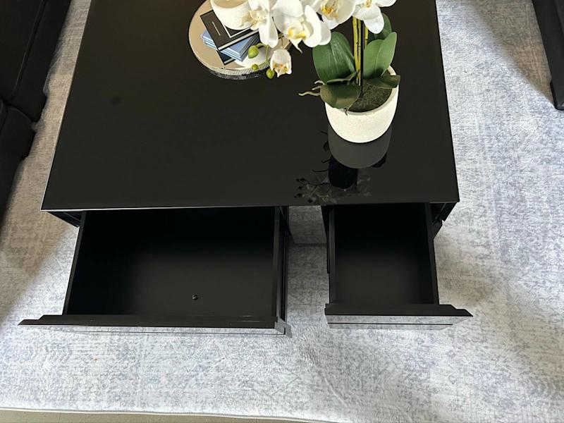 Sleek Black Glass Coffee Table62863838105473113