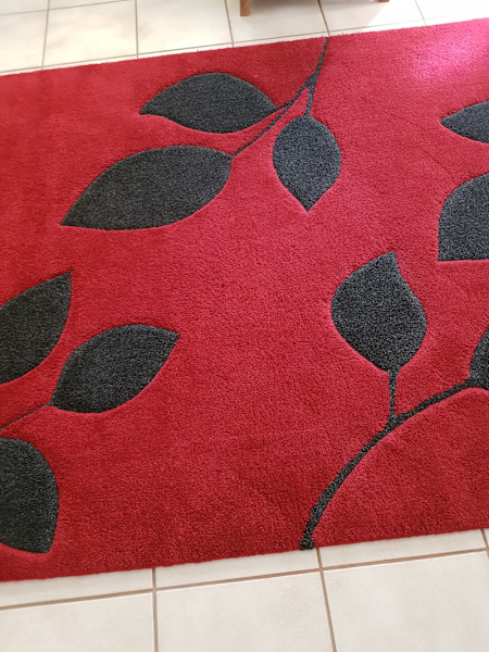 Red and black floor rug63012444779139111