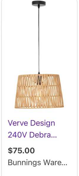 bunnings rattan pendant