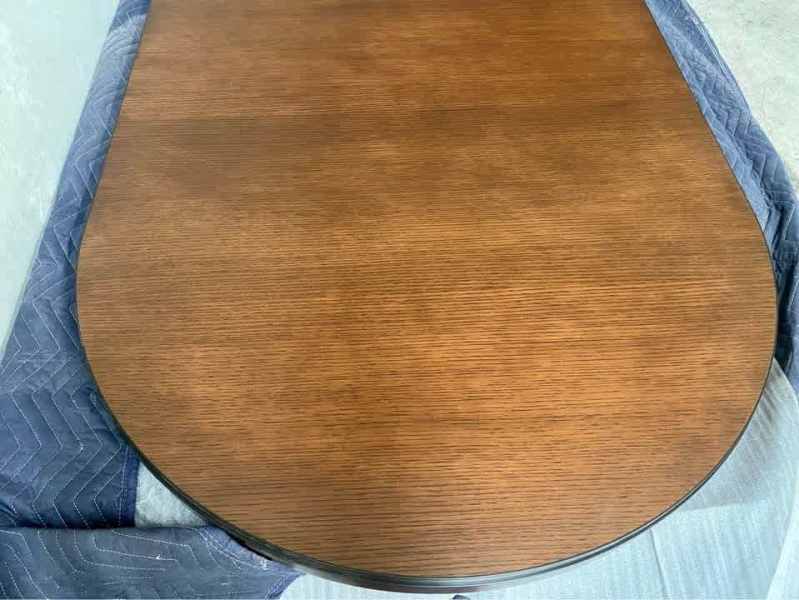 Handcrafted European Oak Dining Table TOP ONLY, Ebony Wood Trimming62864724178690114