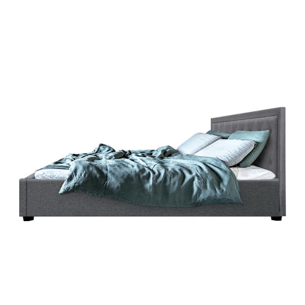 ELVA Luxury Bed Frame with Gas Lift Storage & Tufted Headboard - Queen62863408249985113