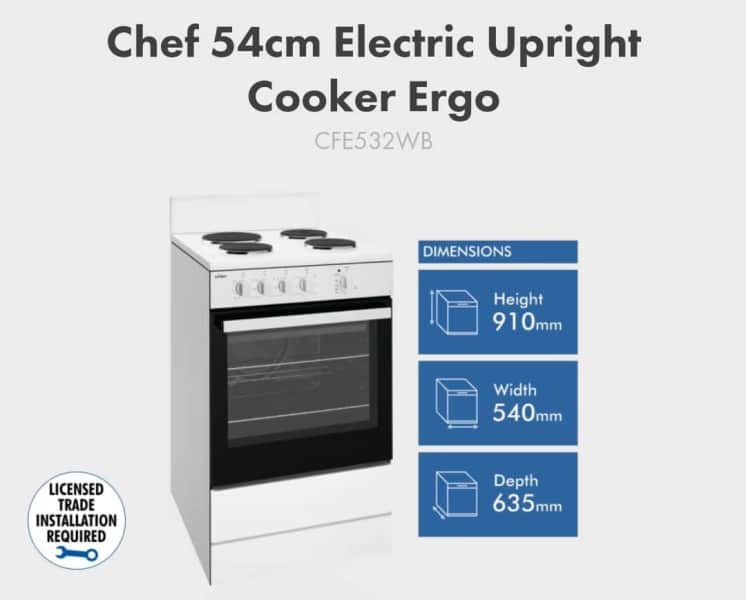 Chef Free standing 54cm Electric 630226333408031124