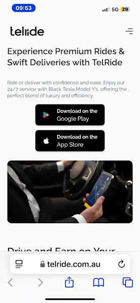 Black Tesla Y need for Telride.com.au62937621484929111