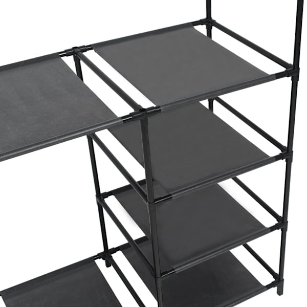 Clothes Rack Steel and Non-woven Fabric 87x44x158 cm Black62865820759553114