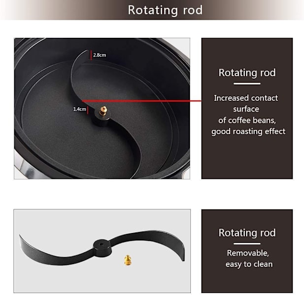Electric Coffee Bean Roaster Household Nuts Bean Baker Popcorn Roast63019532561667112