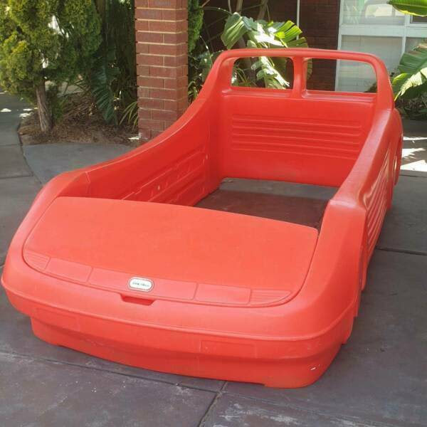 little tikes car bed with toy box