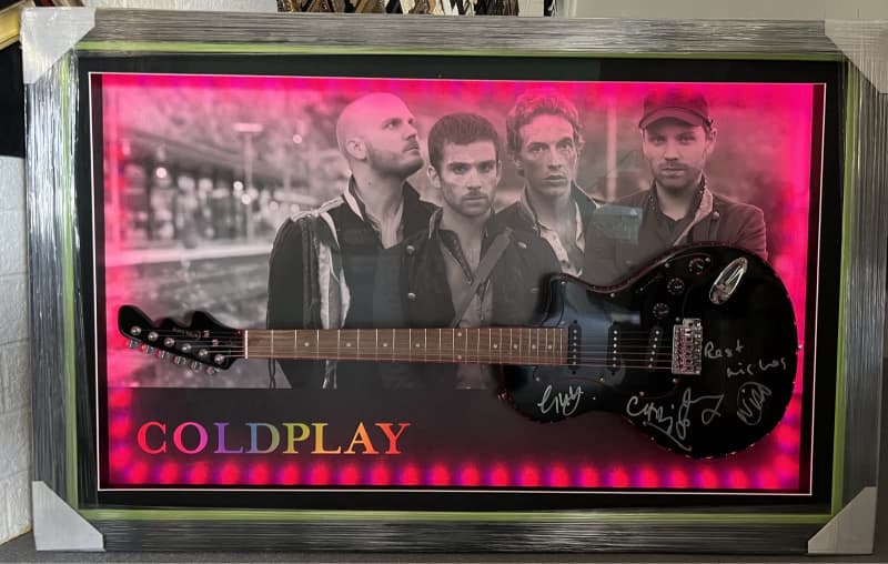 Coldplay X4 Chris Martin Guy Berryman Will Champion & Jonny Signed