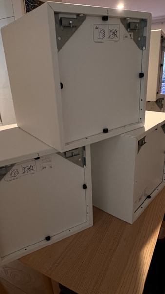 3x EKET (IKEA) Cabinets, White62863371573891111