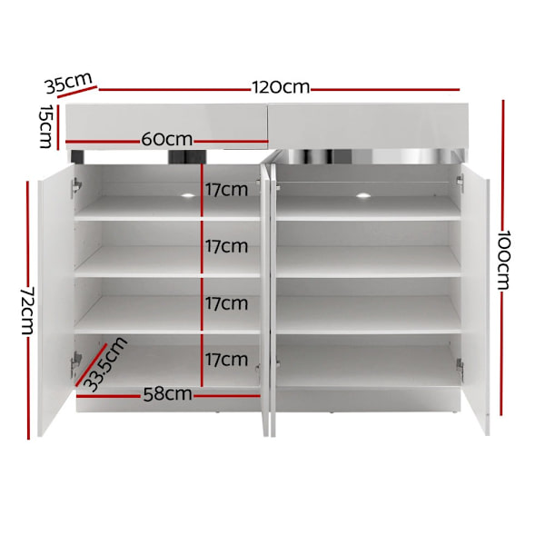 Shoe Rack Cabinet Storage Cupboard 24 Pairs - Lydia62863413202178114