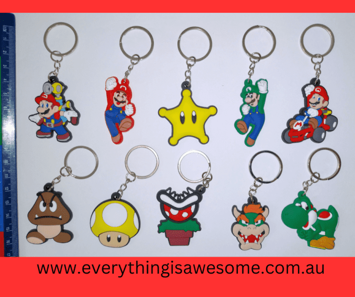 Mario Themed Keychains Novelty Keychain Unique Keychain 