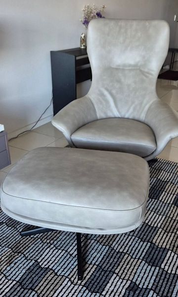 High back Seymour Chair and footstool62863376831619113