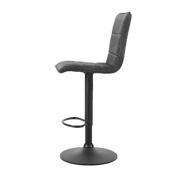 2x Bar Stools Gas Lift Vintage Leather Grey62863407057153111