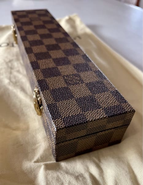 Louis Vuitton cufflinks in monogram pouch & dust cover