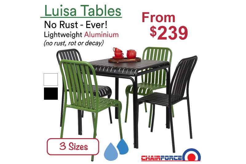 Luisa Aluminium Tables & Sets - no rust EVER628633841815071122