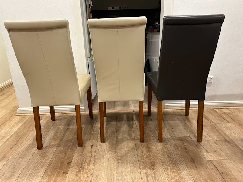 3 x Leather Dining Chairs62863384187777111
