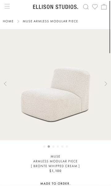 Ellison Studios Armless Modular Chair62863371734017111