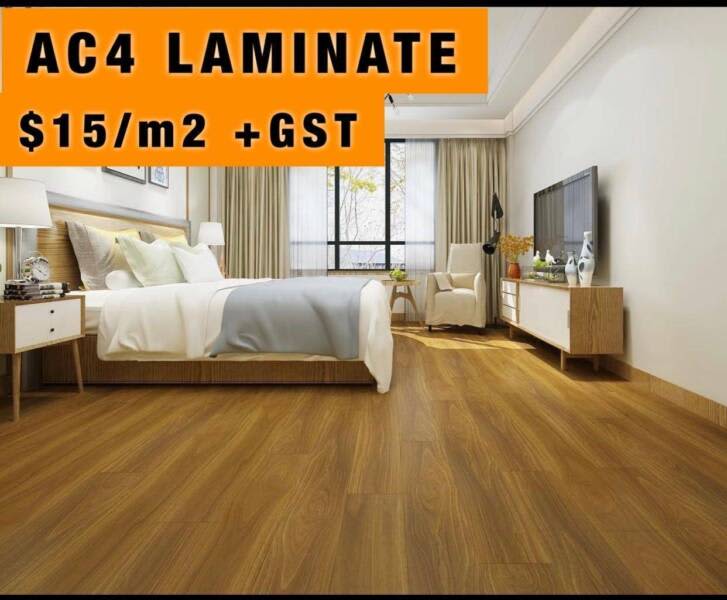 PREMIUM LAMINATE FLOOR AC4/ CLICK& LOCK / SALE FRM $15/M2 GST63439450371075110