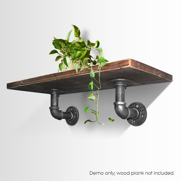 8x Floating Pipe Shelf DIY Metal Wall Brackets62863384950403114