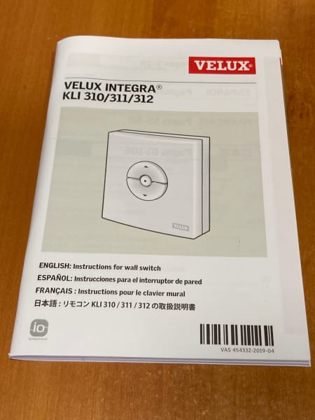Velux KLI 312 remote controls for solar blinds63004252788226111