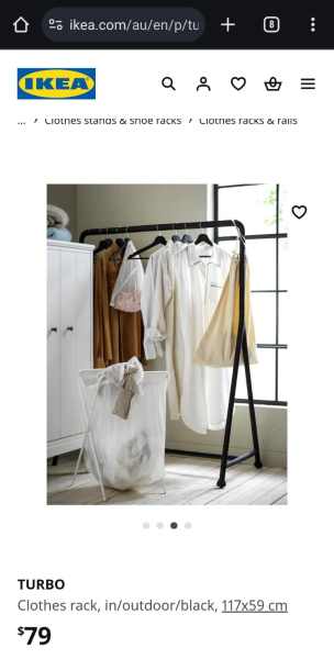 TURBO IKEA - Clothes rack, in/outdoor/black, 117x59 cm
$7962863412488577111