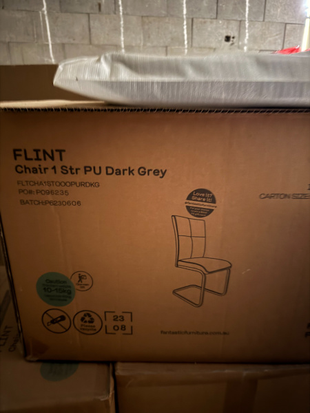 Flint Dining Chair x10. Dark Grey.62864723487747111