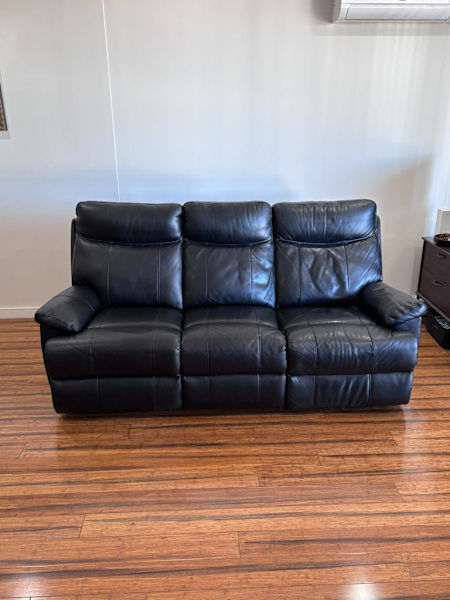 3-Seater Black Leather Electric Recliner Sofa628634127806731114