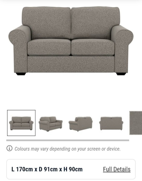 excellent condition 2 seater fabric lounge only 12 months old62863383114113111
