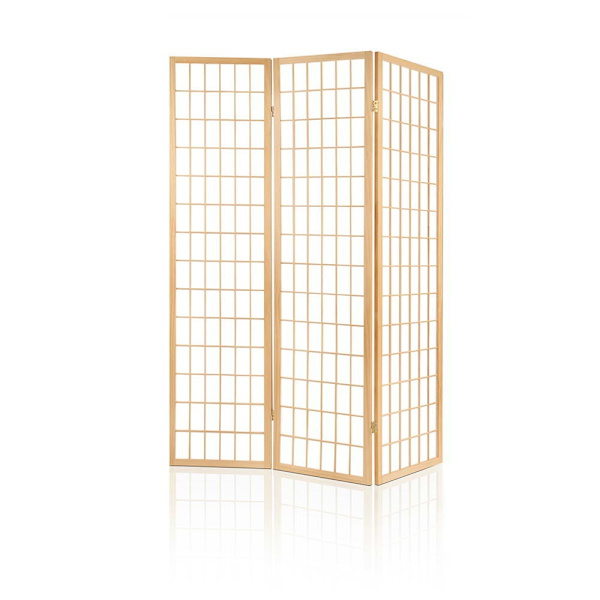 3 Panel Room Divider Screen 131x179cm Natural62863406012547113