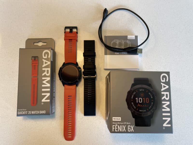 Garmin Quickfit 26 Watch Band, Vented Carbon Gray Titanium