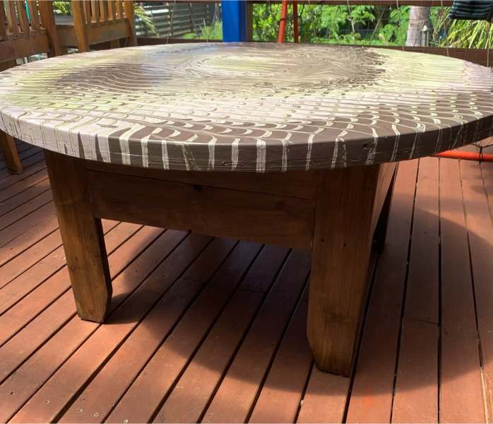 Decorative round coffee table 62864723685891112