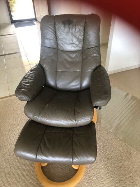 Luxury recliner and footstool63437624553985111