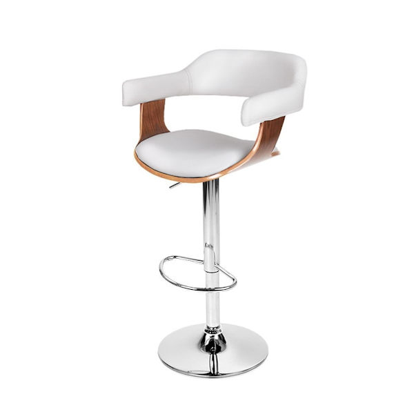 Bar Stools Gas Lift Leather w/Armrest White62865820910209112