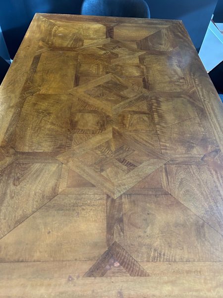 Shack Wooden Dining Table & 6 Black Linen Chairs62929669628545113