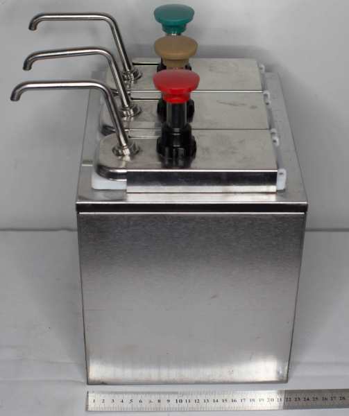 Server Stainless Steel Countertop Condiment Pump Dispenser 3 x 1.4L FP63017317987971112