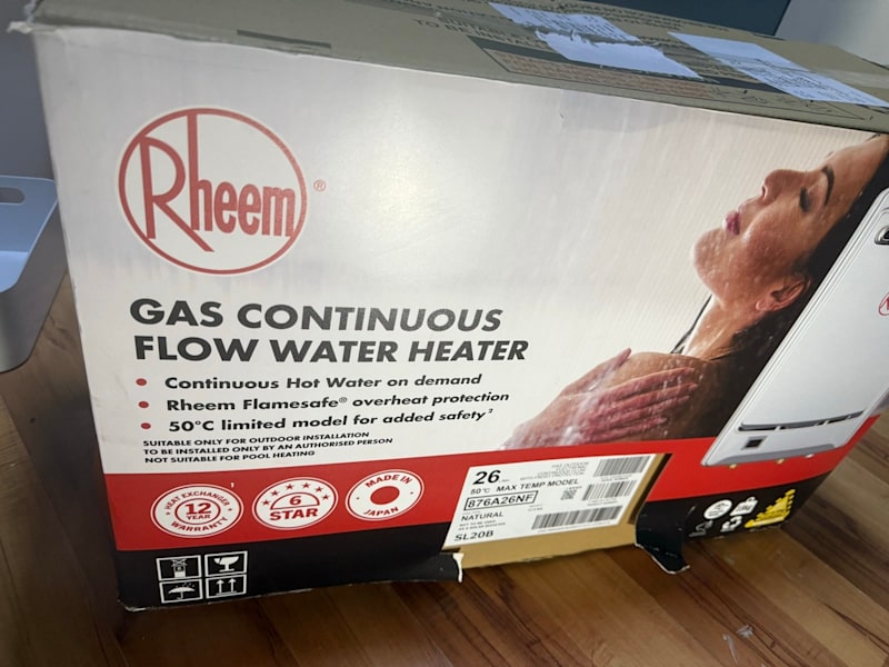 NEW Rheem 26L Gas Continuous $650 Flow Water Heater 26L63012914916739111
