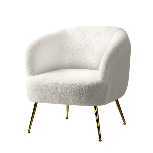 Armchair Lounge Chair Accent Chairs Armchairs Sherpa Boucle Sofa White62863381796738111
