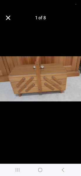 vintage wooden sewing box63443808373379110