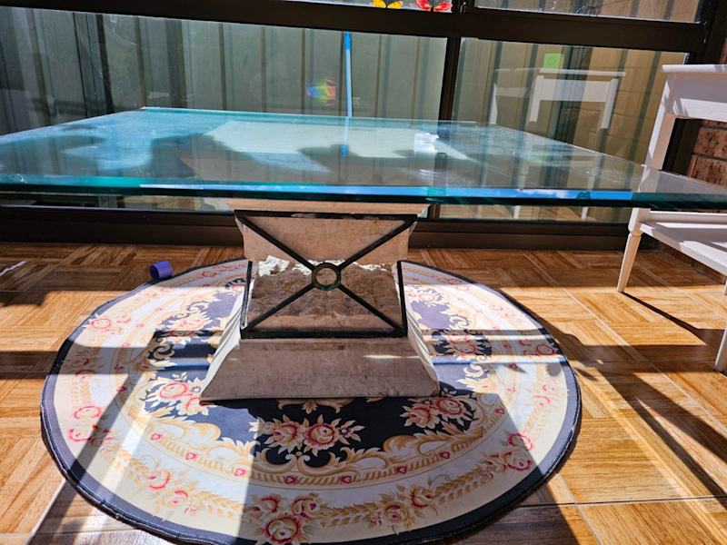 Greek Style Coffee Glass Table  Size: 90cm x 90cm  Ca62864722581379113