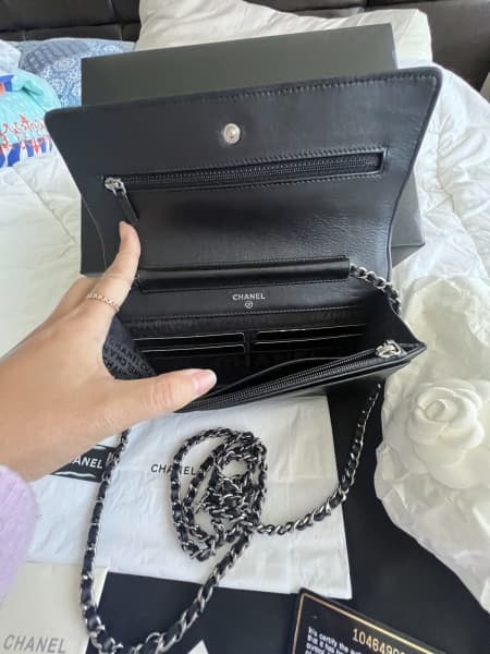 Chanel Timeless Wallet On Chain Patent Black