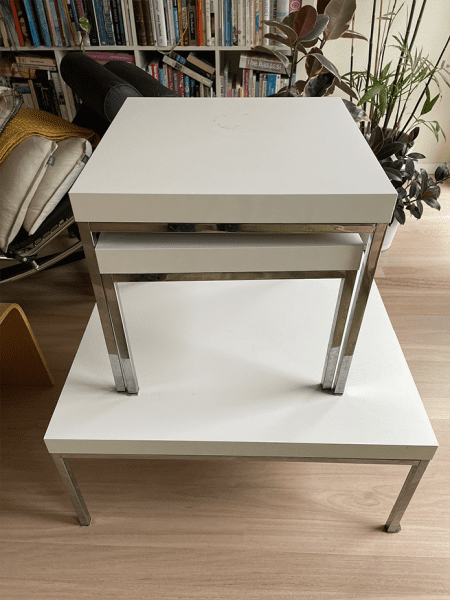 Ikea Gloss White Top Side Tables, White Gloss Side Tables Ikea