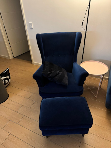 IKEA Strandmon sofa blue 62863382486914111