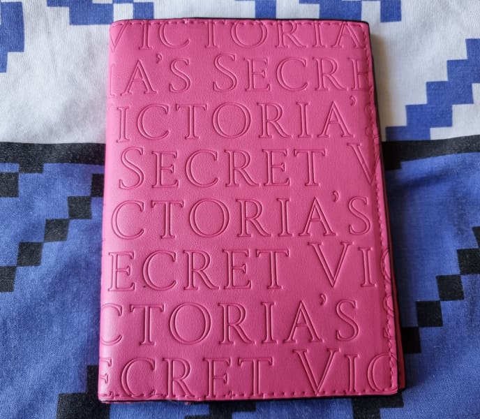 victoria secret passport holder pink